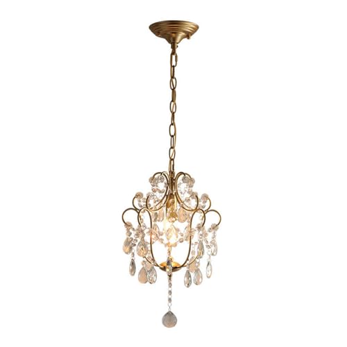 Suspension luminaire cristal et métal pour décoration escalier et balcon