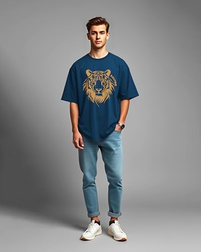 Image of AUSK Oversized Tshirts || Half Sleeve Round Neck T-Shirts for Men