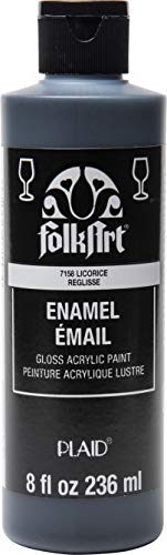 FolkArt Gloss Acrylic Enamel Paint in Assorted Colors, 8 oz, Licorice