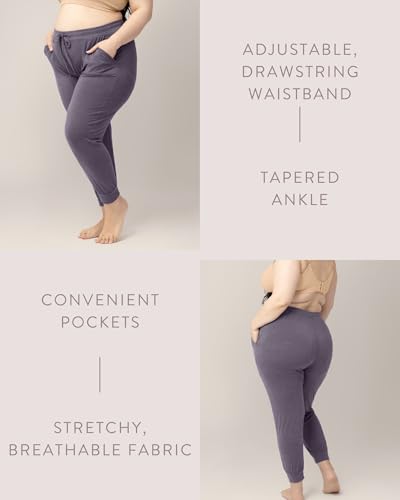 Image of Kindred Bravely Everyday Maternity Lounge Jogger Pants for Postpartum | Soft stretchy sweatpants with pockets and adjustable waistband. Breathable lightweight bottoms with relaxed fit for pregnancy