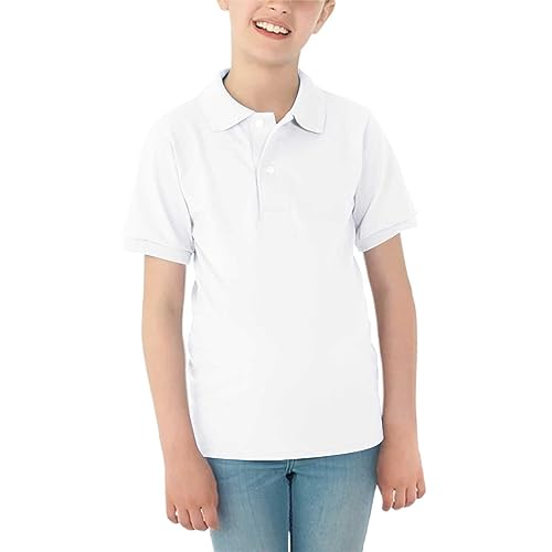 Golf Shirtsfor Boys' School Uniform Short Sleeve Classic Polo Shirt Button up Moisture Wicking Collared Shirt Tops3