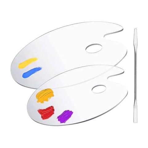 SYEYCW Acrylic Paint Palette Set with Mixing Rod Cover
