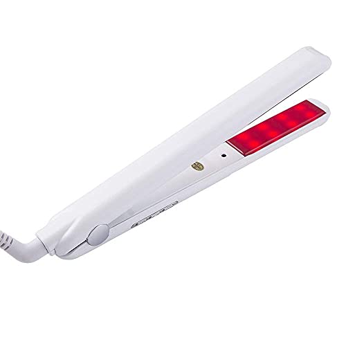 Plancha para cabello ultrasonido infrarroja blanca miniatura 2