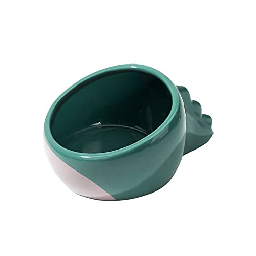 RTHGTFGW Comedero Perro Tazón de cerámica for Mascotas con Boca Oblicua, Adecuado for Gatos y Perros, sin Barbilla Negra, Base Reforzada