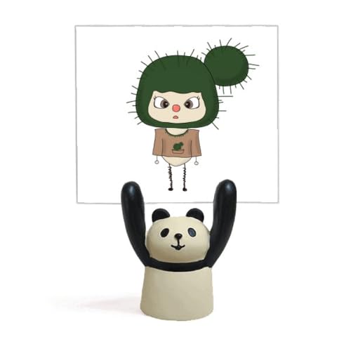 Support notes panda stable avec pince métallique pour bureau soigné