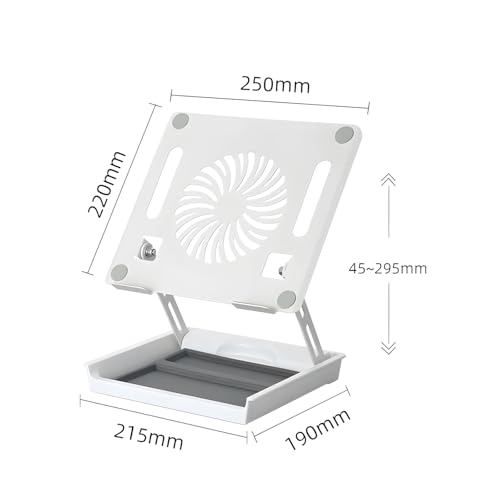 Soporte para portátil magnético con ventilador y almacenamiento miniatura 5