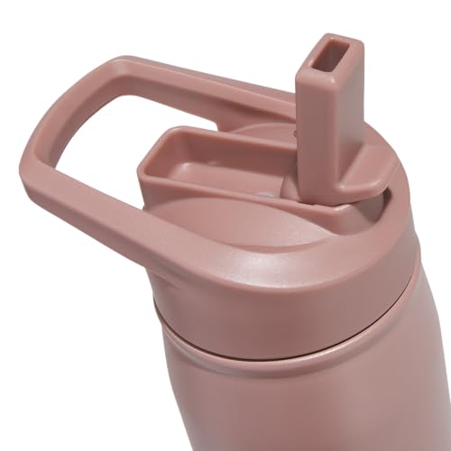 Image of adidas Straw Lid Metal Water Bottle 600 mL | Double-Wall Insulated, Leak-Resistant Lid, Stays Cold 24 Hours, Easy-Use Straw Top, Swap-Friendly Lid, Workouts & Daily Use