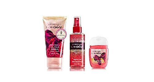Bath And Body Works Trio A THOUSAND WISHES -Body Cream 2.5 Oz- Fragrance Mist 3 Oz - Pocketbac 1 Oz