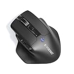 Bluetooth Mouse Large Mouse for Big Hands - 4800 DPI Wireless Mouse with Tri-Mode (Bluetooth 5.0/4.0+2.4G), Connects Up to 3 Mac, Ergonomic Rechargeable Big Mouse for Laptop, PC, Computers, Black