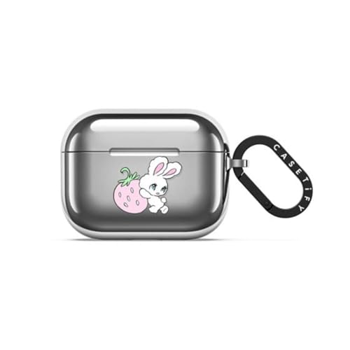 CASETiFY �C���p�N�g �P�[�X AirPods Pro 3 - Bunny Carring Strawberry - �V���o�[