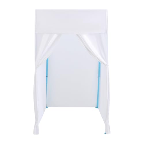 XUFOPLY Portable Clothing Store Fitting Room, Folding Fitting Room Portable Dressing Room Freestanding Foldable Changing Room with Curtain for Clothing Shops, Shopping Malls (White)