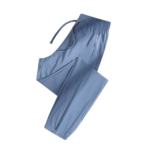 2025 - Leggings de mujer con estampado floral, pantalones largos, cintura elástica, para uso diario, pantalones higiénicos para correr Find Mujer Pantalones acortados, azul, M