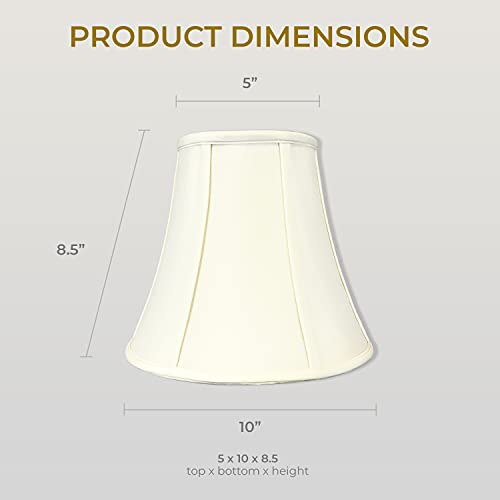 Image of Royal Designs, Inc. BSO-704-10EG-2 True Bell Basic Lamp Shade, 5 x 10 x 8.5, Eggshell, 2-Pack
