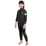 FELLOW セミドライ ウェットスーツ バックジップ 5mm 3mm ドライ 裏起毛 スキン サーフィン ウエットスーツ キッズ 日本規格 Rock White 160サイズ