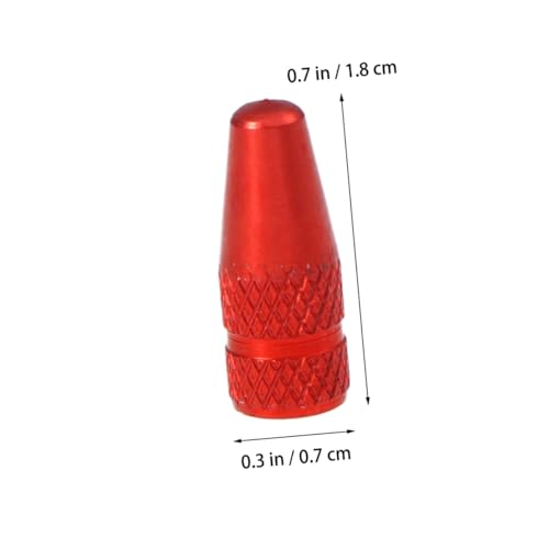 6 Pcs Tapones de Válvula para Bicicleta Rojos miniatura 4