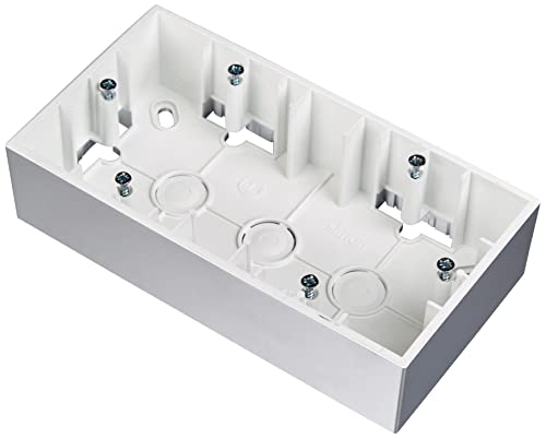 SIMON 15 Db B 0 Caja Electrica Superficie Doble Abs Alum Simon15, Termoplástico, Blanca