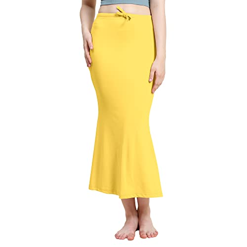 Image of Amazon Brand - Anarva Women Cotton Blended Saree Shapewear Regular Petticoat Skirt For Saree