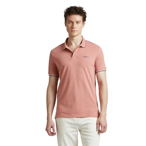 Image of Pepe Jeans Men's Cotton Regular Fit Polo T-Shirt