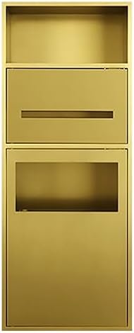 Waterproof Stainless Steel Shower Niches with Built-In Trash Can - 28x60x13.5CM Grey Alcove for Toilet Paper & Shampoo Storage, Stylish Bathroom Shelves