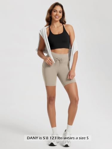 Image of ODODOS Halter Sports Bra for Women Non Padded Strappy Cropped Tops Workout Yoga Crop