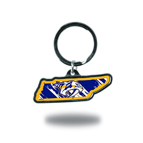 Rico Industries NHL Nashville Predators State Shape Keychain