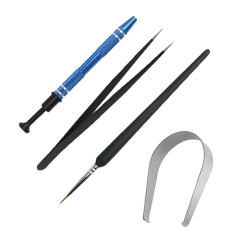 BUGUUYO Extractor Metálico de Teclas Soporte para Vástago Cepillo de Limpieza y Pinzas Herramienta Profesional para Mantenimiento y Reparación