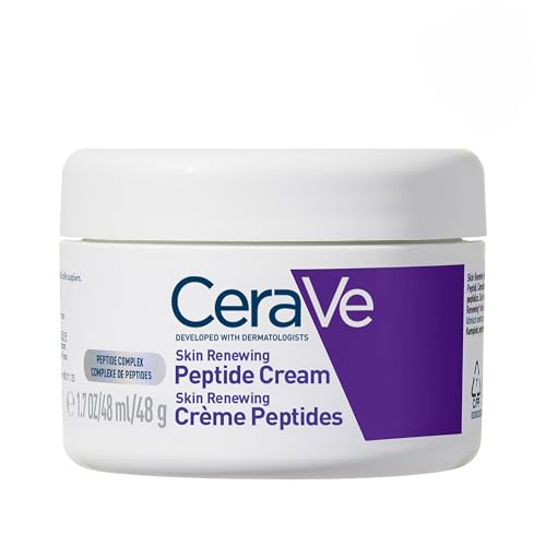 CeraVe Skin Renewing Night Cream, Niacinamide, Peptide Complex, and Hyaluronic Acid Moisturizer for...