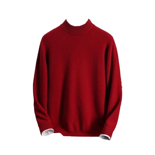 Men’S Premium Cashmere Mock Neck Pullover Sweater Casual Long Sleeve Solid Color Knit Jumper Tops