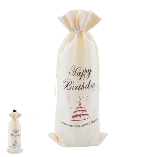 Regalos de cumpleaños para hombres, marido, amigo, vino, bolsa de regalo de cumpleaños para esposa, novia, novio, regalo de cumpleaños para papá, mamá, hija, bolsa de botella de vino de champán para
