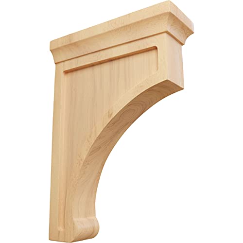 Ekena Millwork Bktw02X07X10Goro-Case-6 Large Gomez Wood Wood Brackets, 2 1/2"W X 7"D X 10"H (6-Pack), Red Oak #TOP24