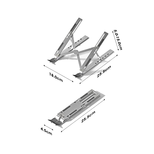 Soporte para computadora portátil escritorio base de aluminio ajustable blanca tableta 3