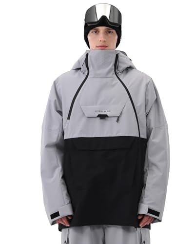 HIGH EXPERIENCE Mens Ski Jacket 3L Snowboard Anorak Coat Baggy Snow Pullover...