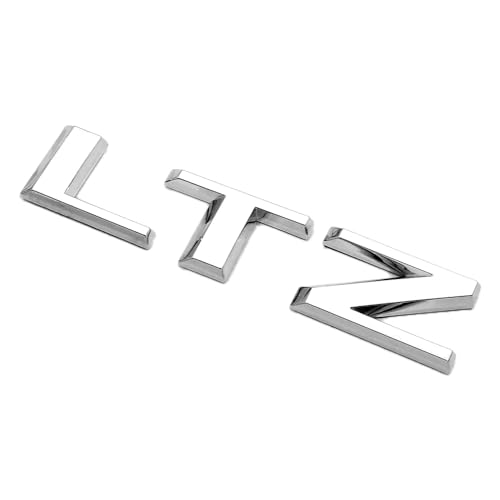Image of Replacement for 2019-2023 Silverado 1500 Rear Tailgate LT LTZ Letter Logo 3D Emblem Badge Sticker Z71 (Chrome, LTZ)