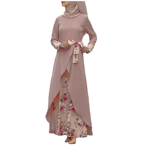 Robe de prière pour femme avec hijab intégré, abaya jilbab longue de couleur unie