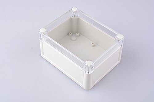 Bahar Enclosure Elektrische Kunstoffgehäuse Wasserdichte Anschlussdose Weiß Gehäuse Junction Box IP68 Kunststoffgehäuse Transparent Lid Transparent Deckel 119 * 94 * 60 mm Cover