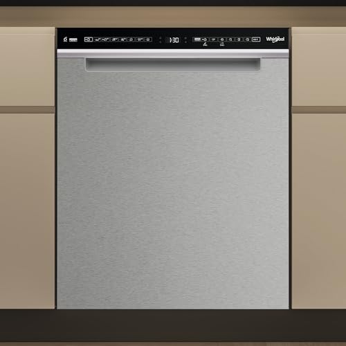 Whirlpool W7U HS31 X Unterbau-Geschirrspüler/ 60 cm/Energieeffizienzklasse D/ 15 Maßgedecke/Maxi Space - Innenraum/ 6th Sense Automatikprogramme/Silent Option/Rapid 45°/ Edelstahl
