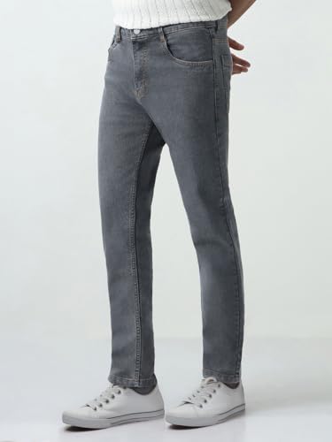 Image of Urbano Fashion Men's Slim Fit Washed Denim Jeans Stretchable