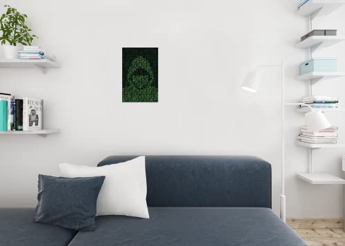Image of Hacker Poster Binary Code Computer Cybersecurity Posters Decor Matrix Technology Coding Cool Wall Art Print Poster 12x18