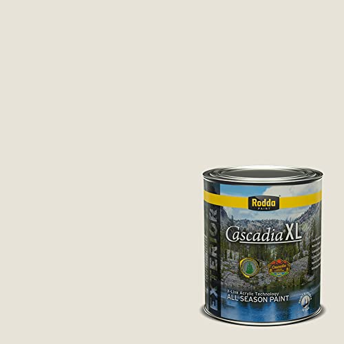 Rodda Paint CASCADIA XL Exterior Satin Paint & Primer in One, Quart, White Fence