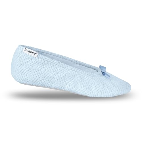 Image of isotoner Women's Diamond Microterry Ballerina Slippers
