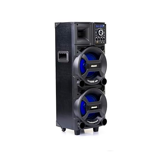 Amvox Caixa de Som Amplificada ACA 1101 Black Duplo 8-1100W RMS, Bluetooth, Equalizador, USB