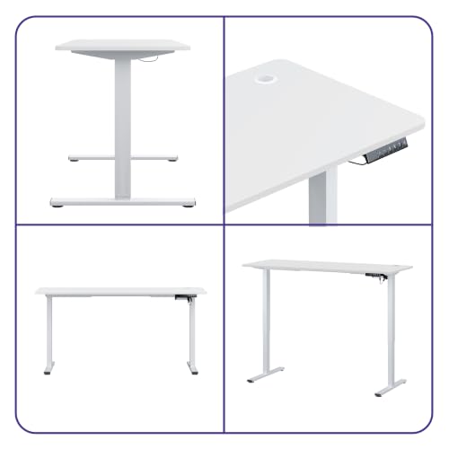 Image of Wakefit Study Table | 5 Yr Warranty | Standing desk, Computer Table for Home Pc, Electric Height adjustable, Digital Display & 4 Memory Presets, Free Installation, Modern Ergonomic Wobble-Free- L160Cm