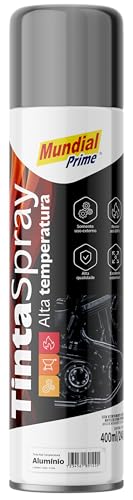 Tinta Spray Alta Temperatura 400ml, MUNDIAL PRIME, Aluminio, AE01000098