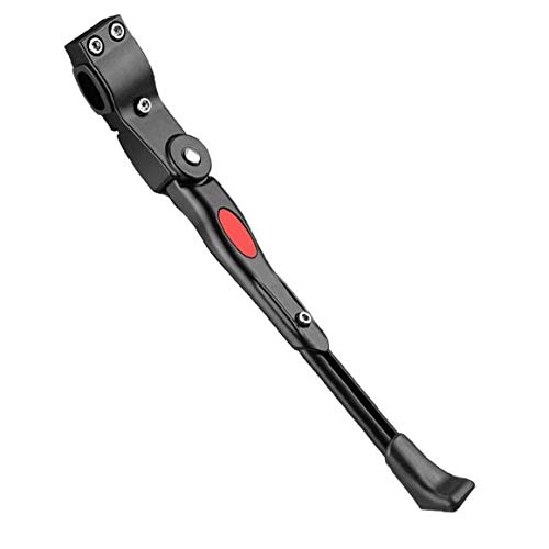 Ajustable MTB Camino De La Bicicleta Pata De Cabra Anti-Deslizamiento del Pie De Goma De Aleación De Aluminio De Bicicletas De Montaña Pie Soporte del Retroceso Negro Cover