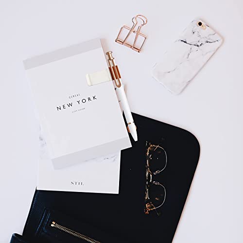 Audoloku 4Pcs PU Leather Pen Clip Holder for Notebooks, Journal, Planner