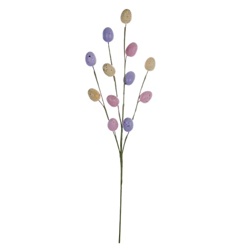 Jinghong Easter Egg Picks,6 Pack Artificial Easter Egg Stems Colorful Easter Egg Decorations For Easter Home Decor Centerpiece Flower Arrangement-17In Tall(Multicolor_2Nd) #TOP3