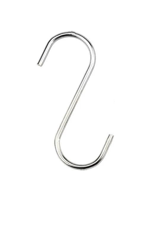MyFisher zlj6688 Stainless Steel S-Hook S-Shaped Metal S-Hook Kitchen Bedroom Bathroom Door Rear Crossbar Hook Multi-Functional Meat Hook(9cm-20Pcs)