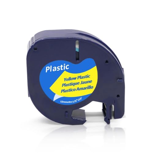 �e�[�v 12 �~�����[�g�����n�ɔ����x���v�����^�e�[�v���x�����O�}�V�� LT100H 91200 91203 �ƌ݊���(Black on Yellow)