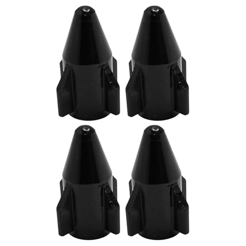 cyclingcolors 4 tapas de válvula de aluminio para válvula Schrader para bicicleta, motocicleta, coche, quad y patinete eléctrico, negro