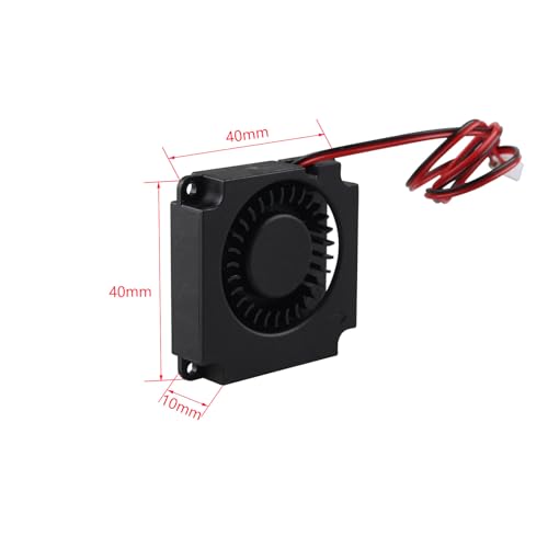 Jopto 4 Stück 3D Drucker Lüfter DC 24V 4010 Bürstenloser Kühlkühler Ventilator 40x40x10mm Geräuschloser 2 pin-kühlgebläse mit 30cm Kabel für 3D Drucker Zubehör – Bild 5